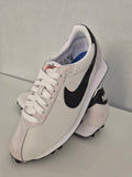 (Neue) NIKE Damen Low-Top-Sneaker Damen Retro Turnschuhe mit Echtleder Lauf-Schuhe  Weiß/Grau 37 1/2